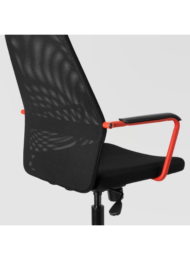 Ergonomic Office Chair Desk Chair Computer Chair Lumbar Support Gaming Chair Height Adjustable Large Space Padded Seat Cushion with Tilt Back Mesh Breathable Backrest Black - Image 4